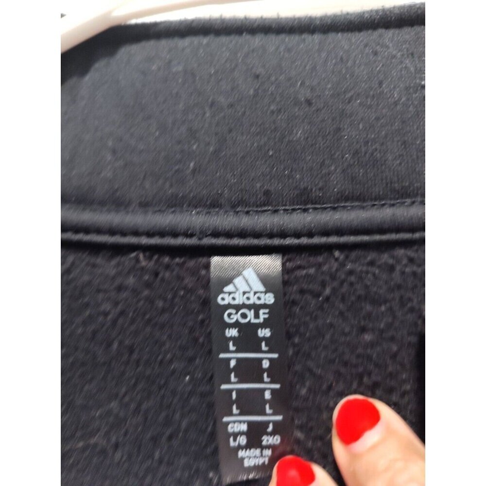Adidas‎ Golf Full Zip Black Men's Fleece Jacket Sweatshirt Size LARGE - Picture 4 of 7